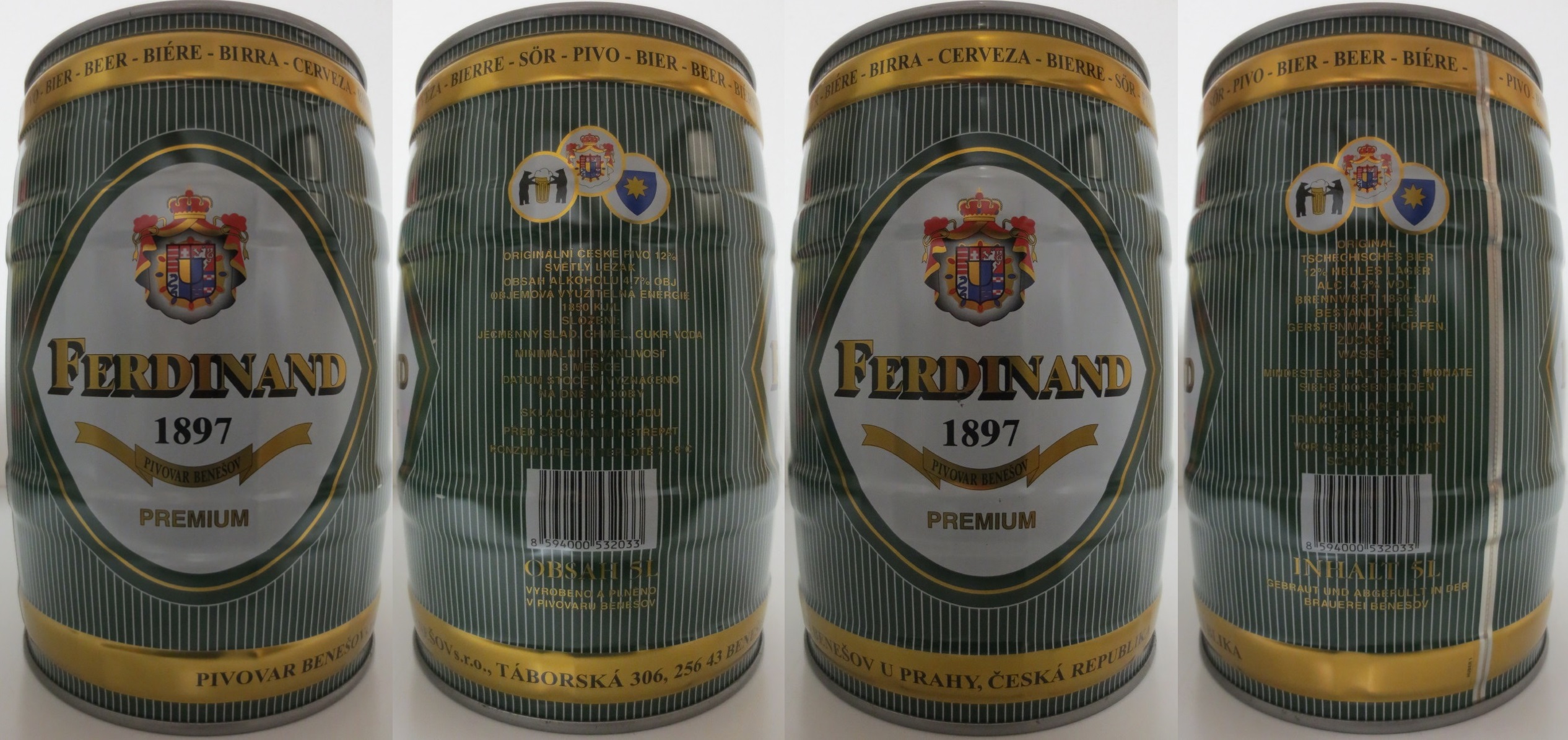 FERDINAND 1897 PIVOVAR BENEŠOV PREMIUM (5L) č.1