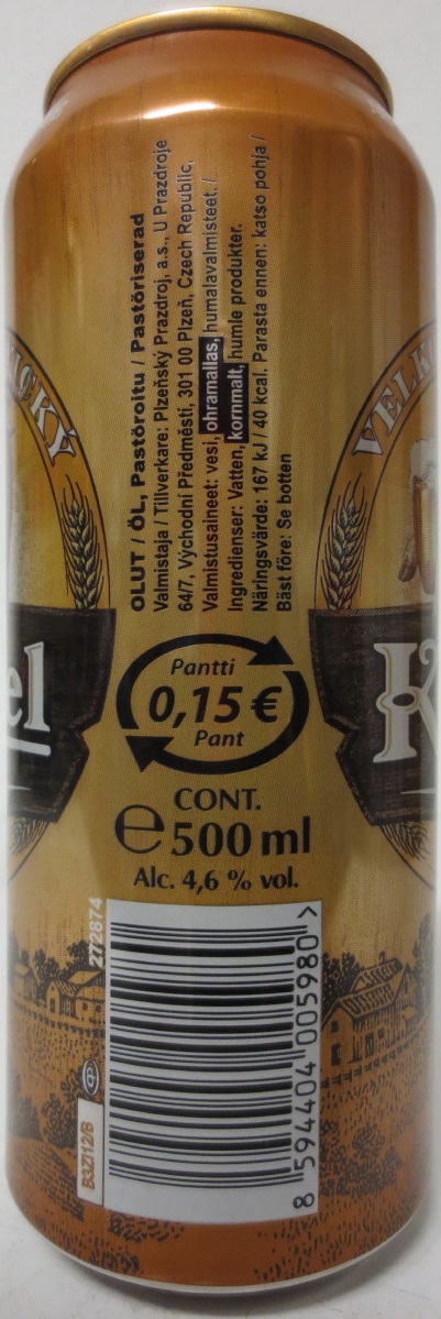 VELKOPOPOVICKÝ Kozel 1874 PREMIUM LAGER č.3 (50cl) (T/O)