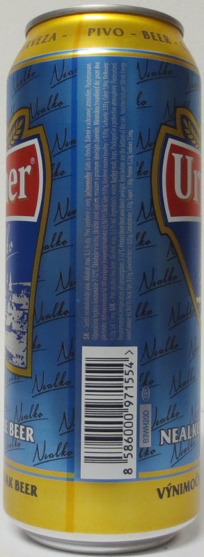 Urpiner Nealko ALCOHOL FREE BEER EXEPTIONAL SLOVAK BEER (50cl) Nr.1
