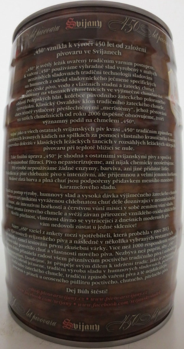 Svijany 450 - Premiový ležák - 1564 - č.2