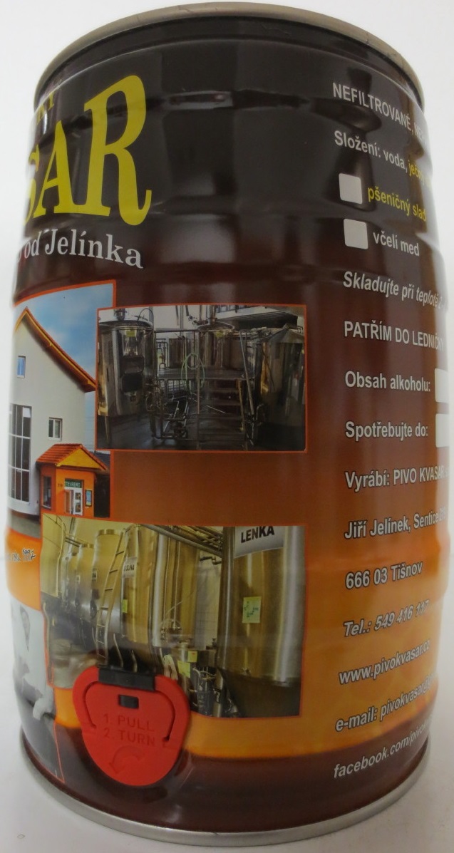 SENTICKÝ KVASAR nefiltrované pivo od Jelínka (5L) č.1