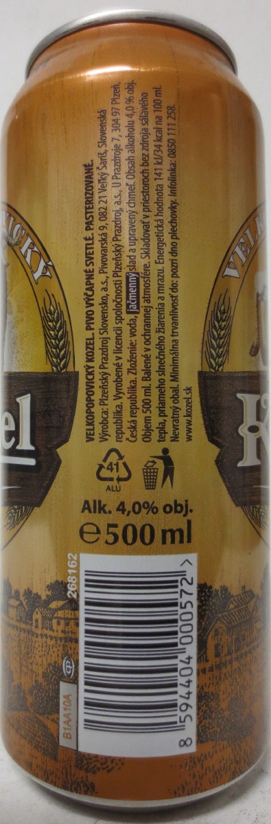 VELKOPOPOVICKÝ Kozel 1874 10% (SK) (50cl) (B/O) č.3 