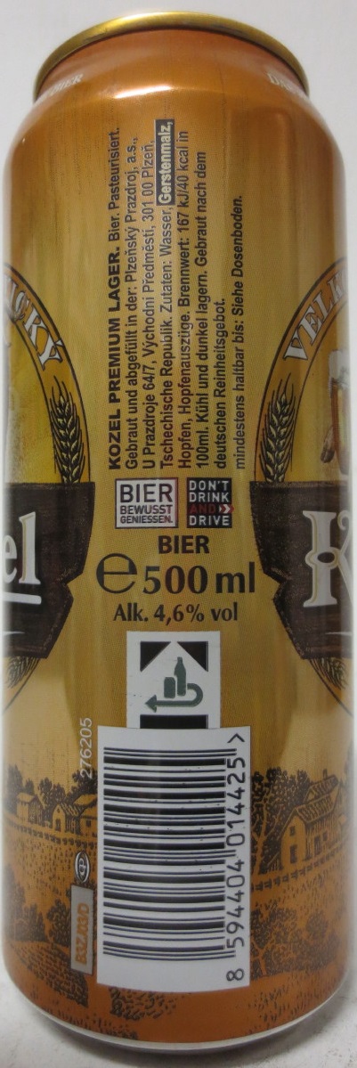 VELKOPOPOVICKÝ Kozel 1874 PREMIUM LAGER (50cl) (B/O) č.4