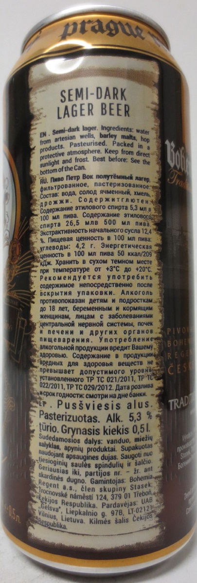 Bohemia Regent PETR VOK (50cl) (B/O) č.1