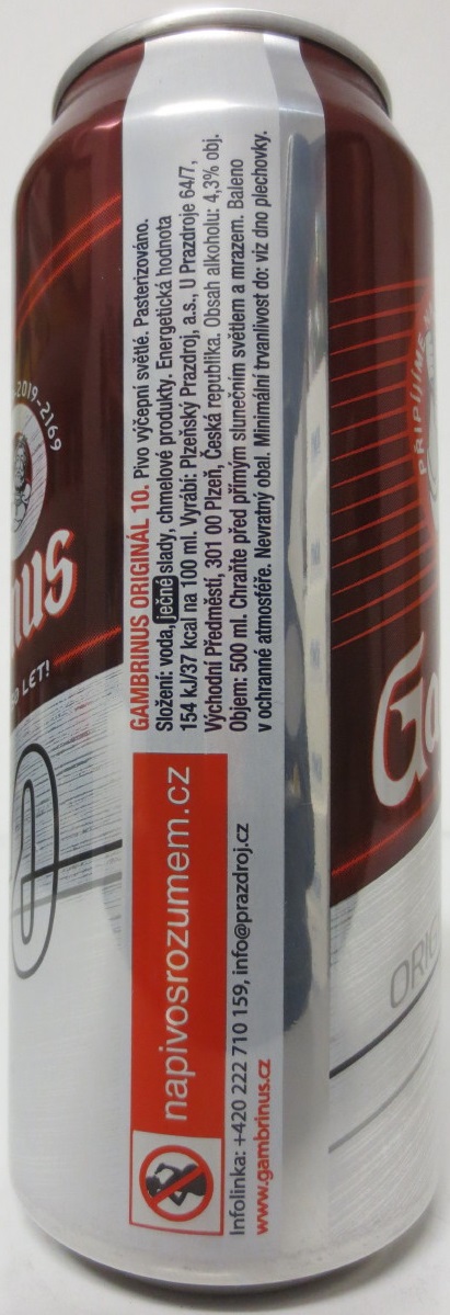 150 Gambrinus ORIGINÁL 10 (50cl) (B/O) č.1