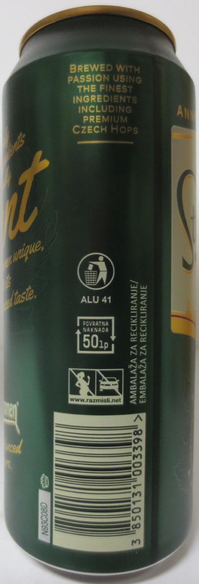 Staropramen EST. IN PRAGUE ANNIVERSARY EDITION 150 count (50cl) (B/O) č.4/4