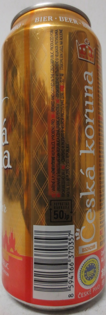 Česká koruna ORIGINAL CZECH Lager (50cl) (B/O)