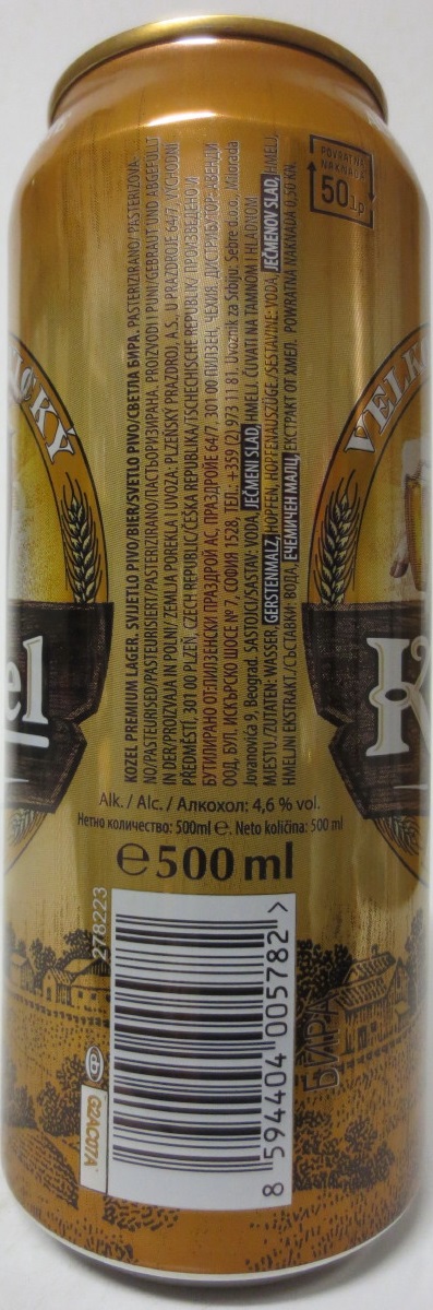 VELKOPOPOVICKÝ Kozel 1874 PREMIUM LAGER (50cl) (B/O) č.5