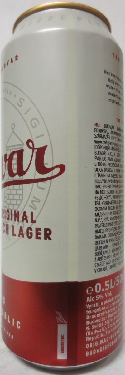 Budvar ORIGINAL CZECH LAGER BUDWEIS CZECH REPUBLIC (50cl) (B/O) Nr.3