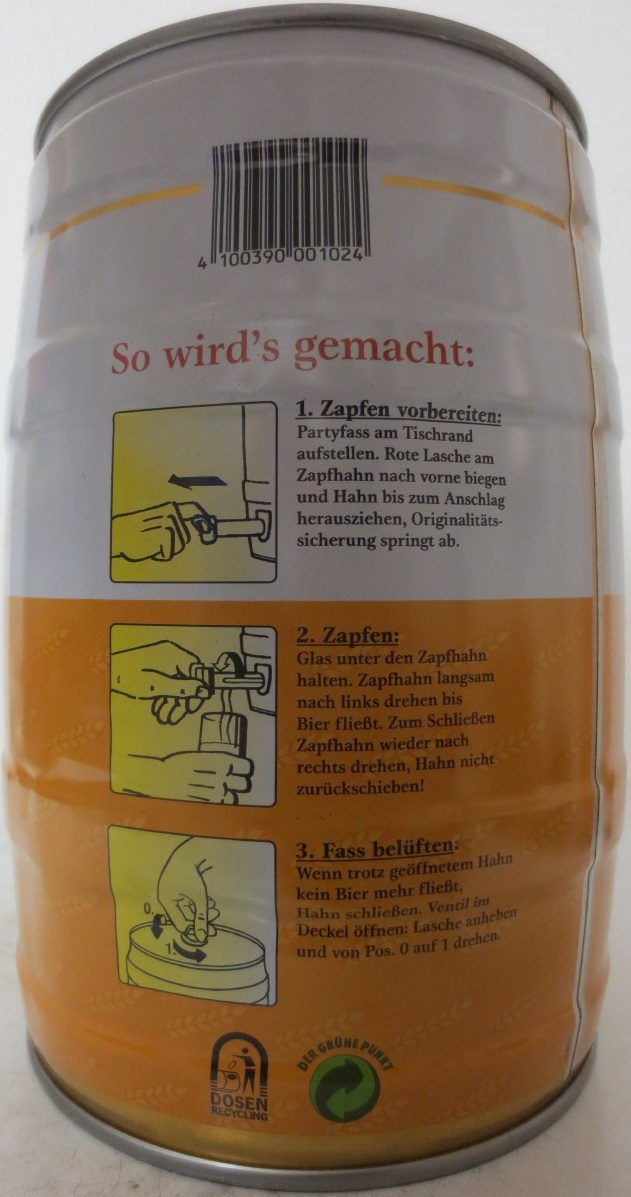 Palmbräu REZENT WEIZEN hell mit feiner Hefe (5L) Nr.1