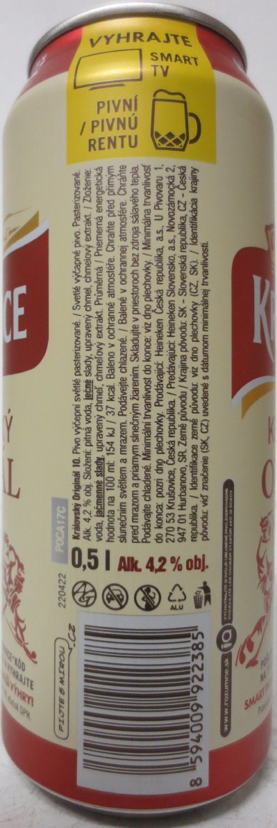 KRUŠOVICE KRÁLOVSKÝ ORIGINÁL 10 (50cl) (B/O)