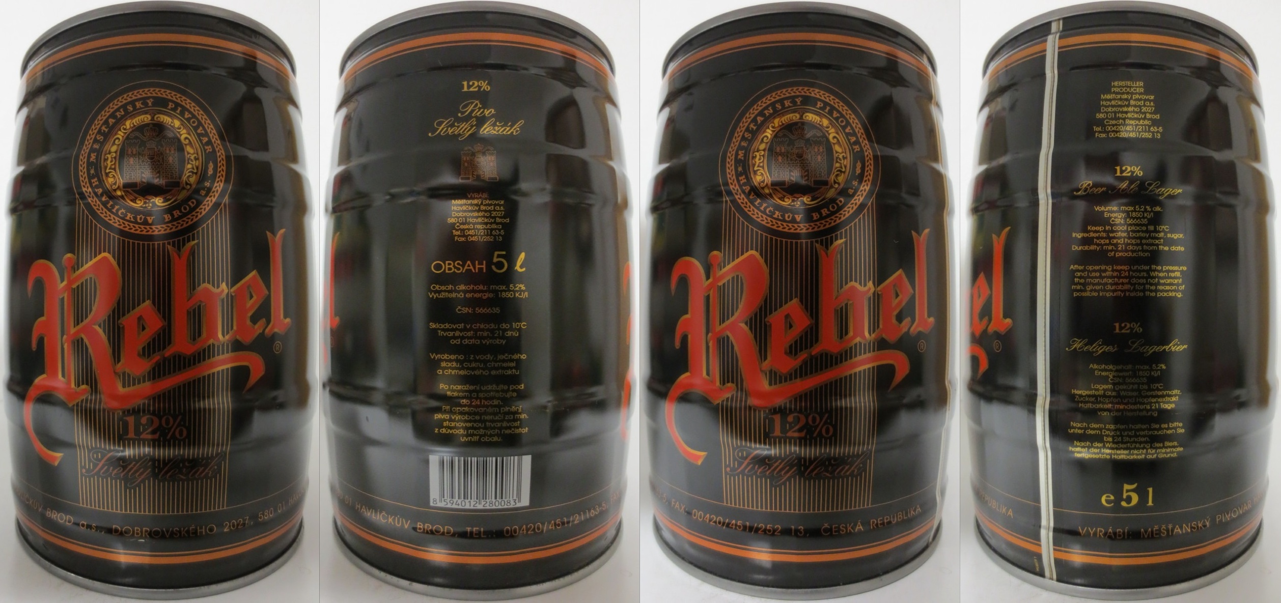 Rebel 12% Světlý ležák (5L) č.1 
