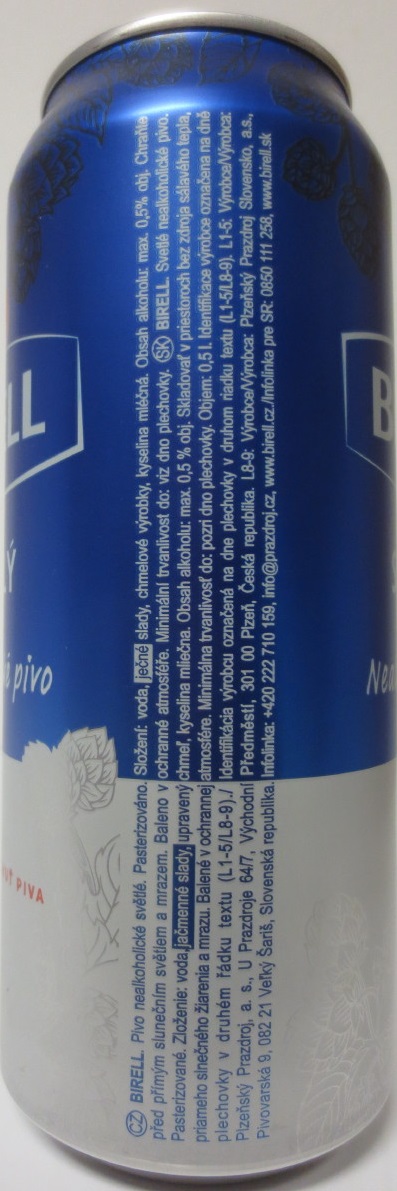 BIRELL SVĚTLÝ Nealkoholické pivo (50cl) (B/O) č.1