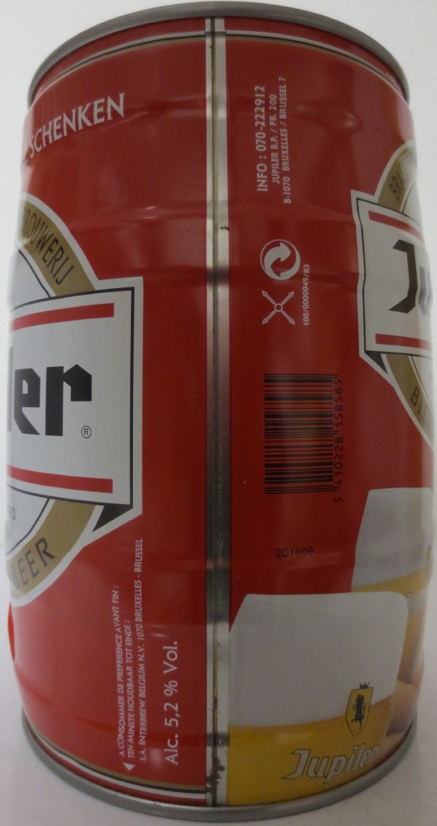 Jupiler BREWED AND CANNED IN BELGIUM (5L) Nr.2