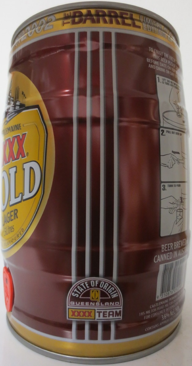 CASTLEMAIN XXXX GOLD LAGER 5 Litres (5L) Nr.1