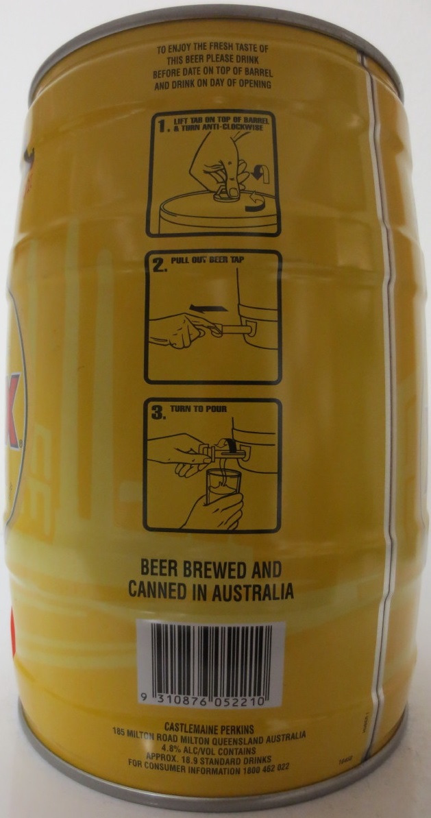 CASTLEMAINE XXXX BITTER 5 LITRES (5L) Nr.1 