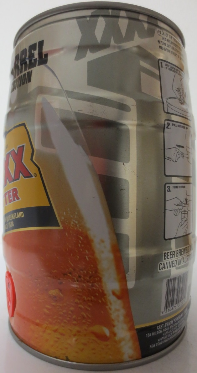 CASTLEMAINE XXXX BITTER THE BARREL LIMITED EDITION (5L) Nr.1