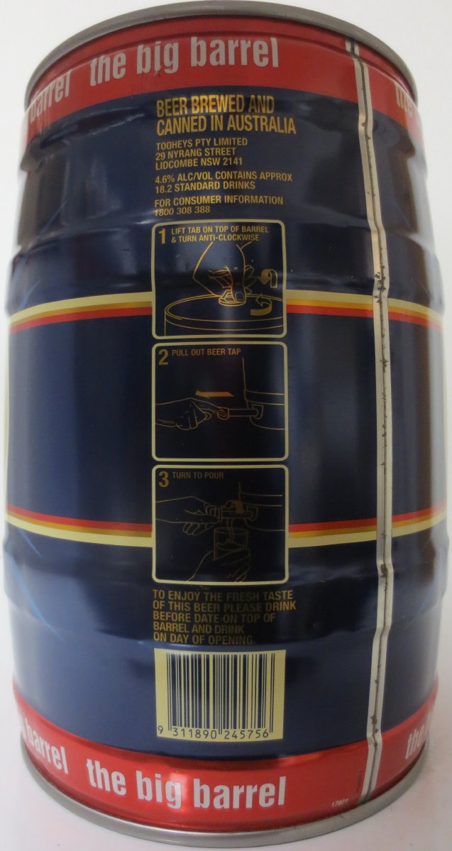 TOOHEYS NEW DRAUGHT BEER (5L) Nr.1 