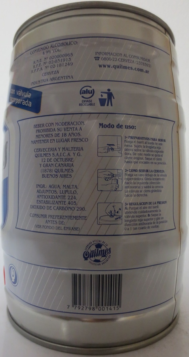 QUILMES CERVEZA CRISTAL Nr.3  