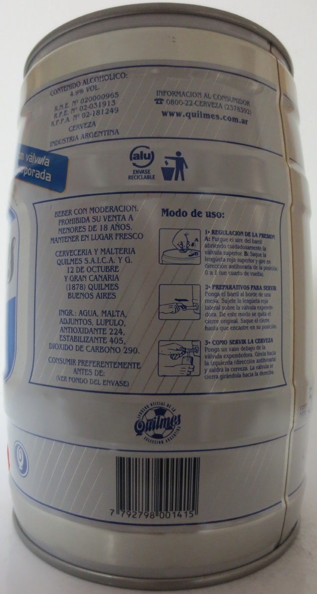 QUILMES CERVEZA CRISTAL Nr.4 