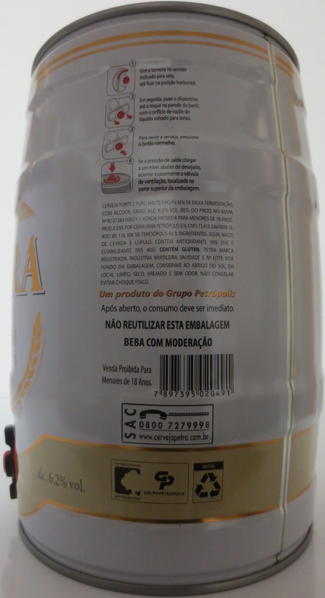 PETRA Aurum CERVEJA PURO MALTE TIPO PILSEN PREMIUM (5L) Nr.2