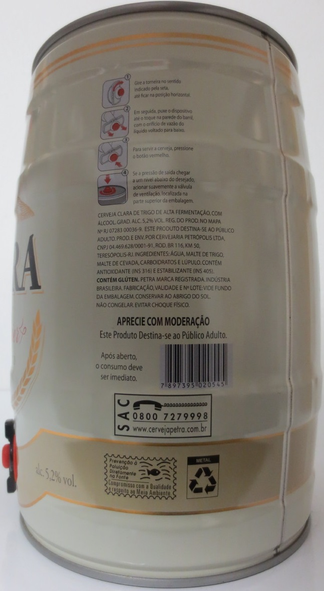 PETRA Weiss Bier CERVEJA DE TRIGO PREMIIUM (5L) Nr.1