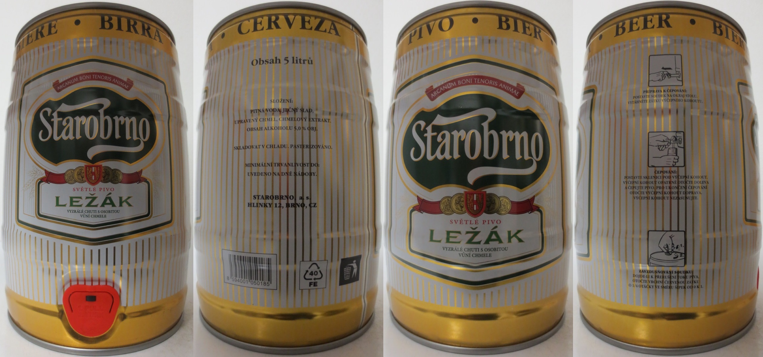 Starobrno SVĚTLÉ PIVO LEŽÁK VYZRÁLÉ CHUTI S OSOBITOU VŮNÍ CHMELE (5L) č.1