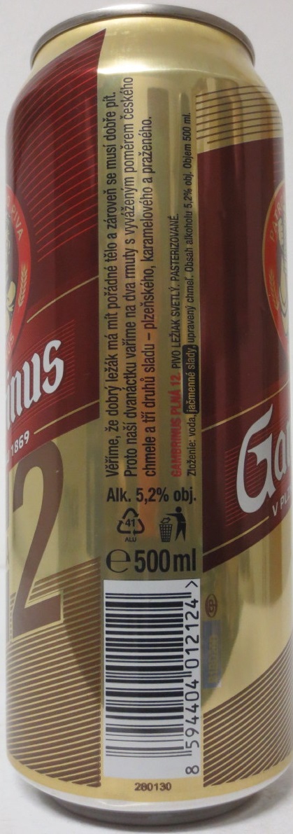 Gambrinus PLNÁ 12 (SK) (50cl) (B/O) č.1