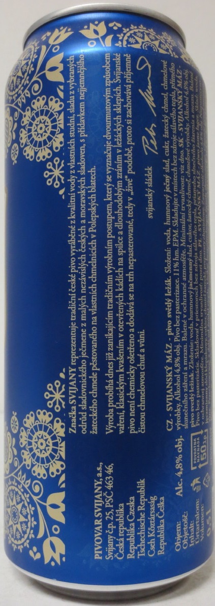 Svijany SVIJANSKÝ MÁZ Veselé Velikonoce (50cl) (B/O) modré