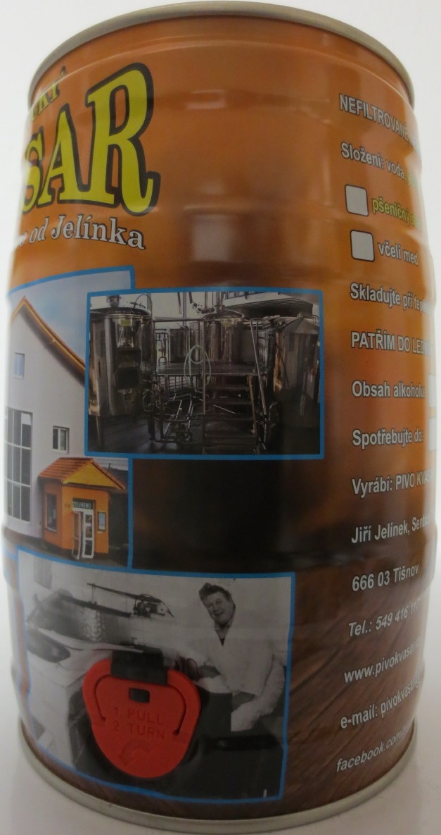 SENTICKÝ KVASAR nefiltrované pivo od Jelínka (5L) č.2