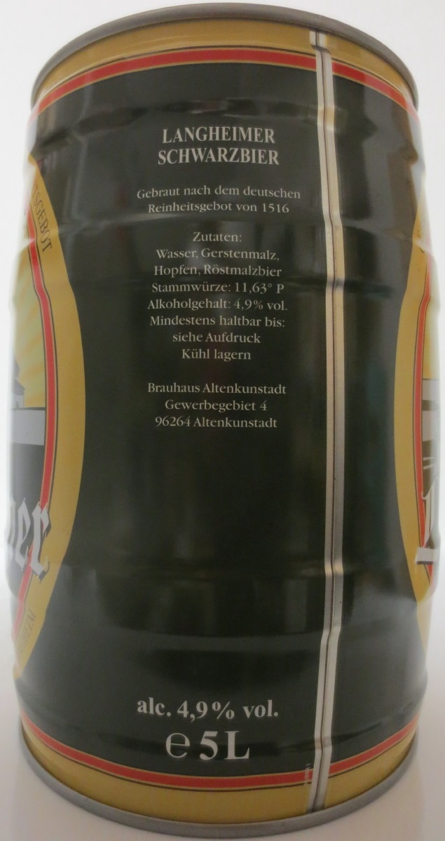 Langheimer Schwarzbier (5L) Nr.1