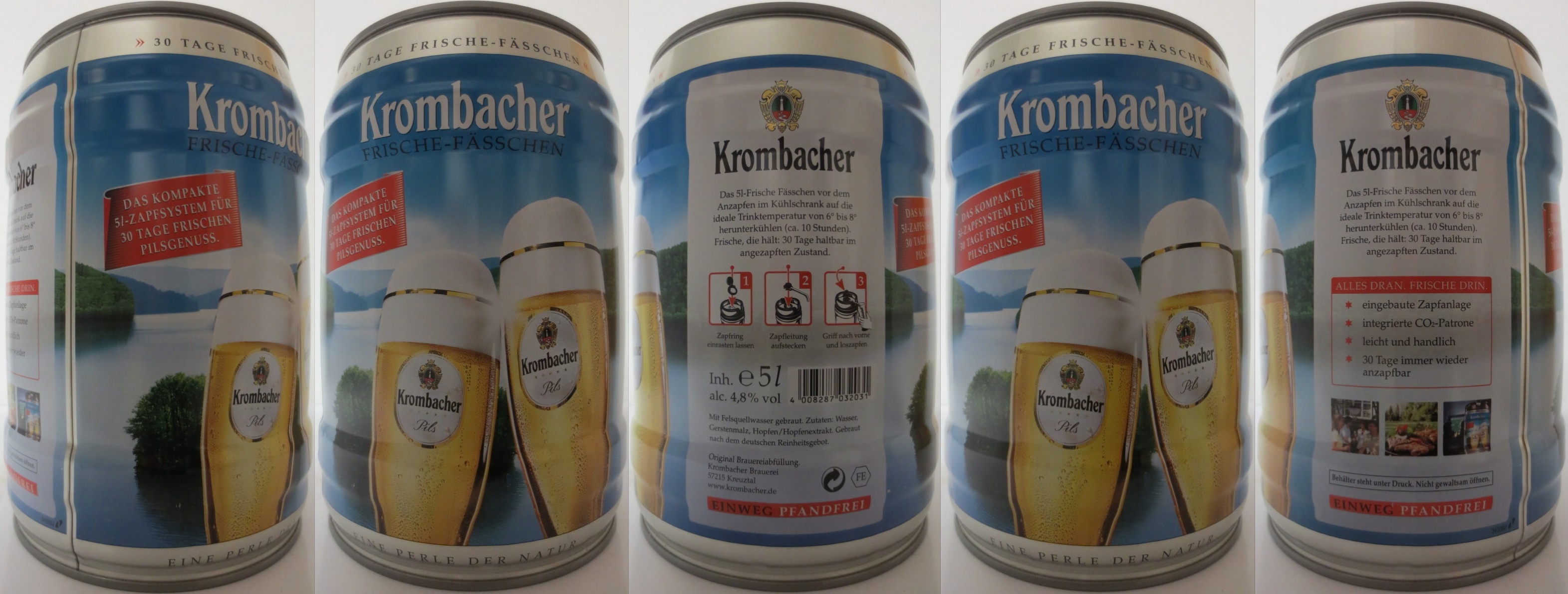 Krombacher Pils FRISCHE-FÄSSCHEN 30 TAGE FRISCHEN PILSGENUSS. (5L) Nr.1 