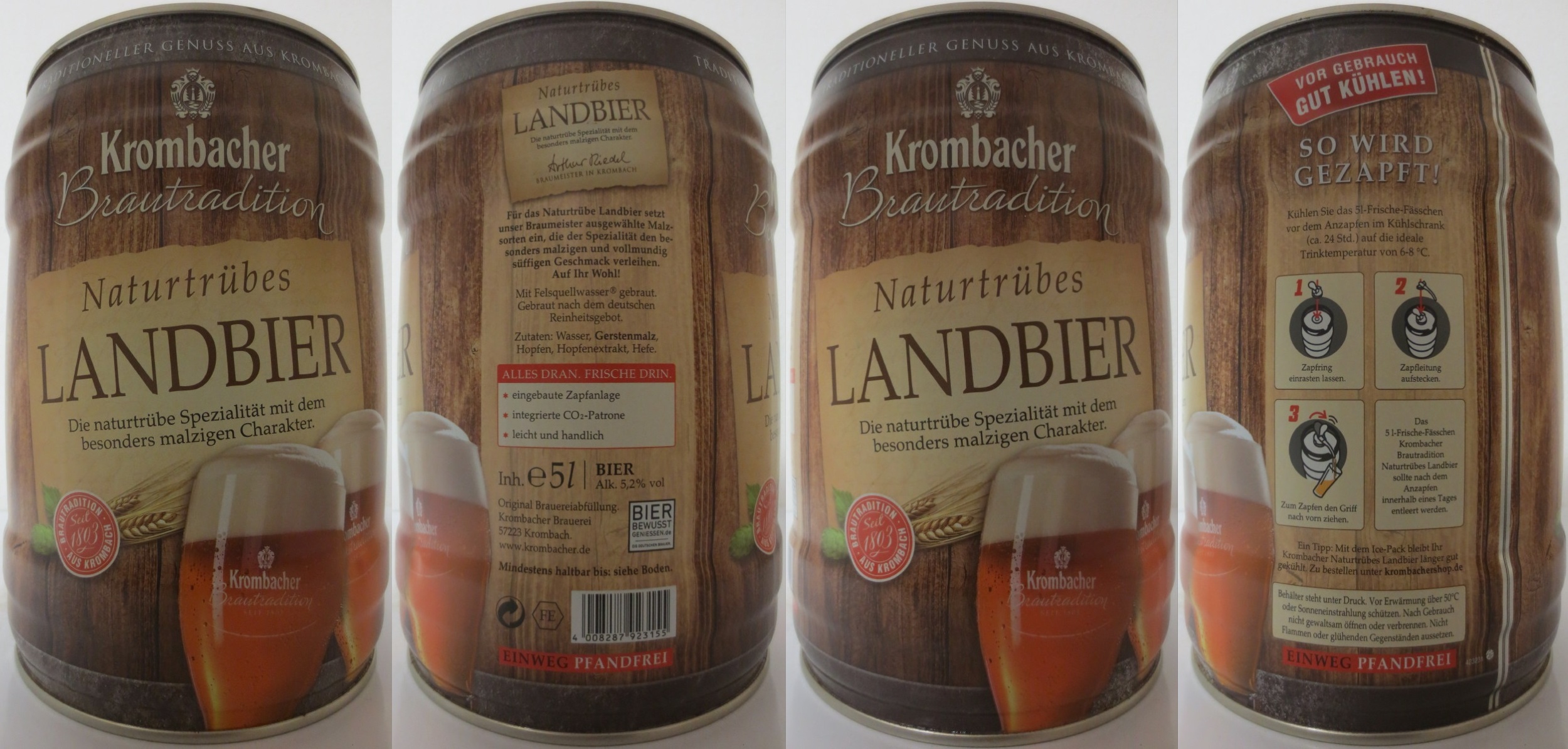 Krombacher Brautradition Naturtrübes LANDBIER (5L) Nr.1