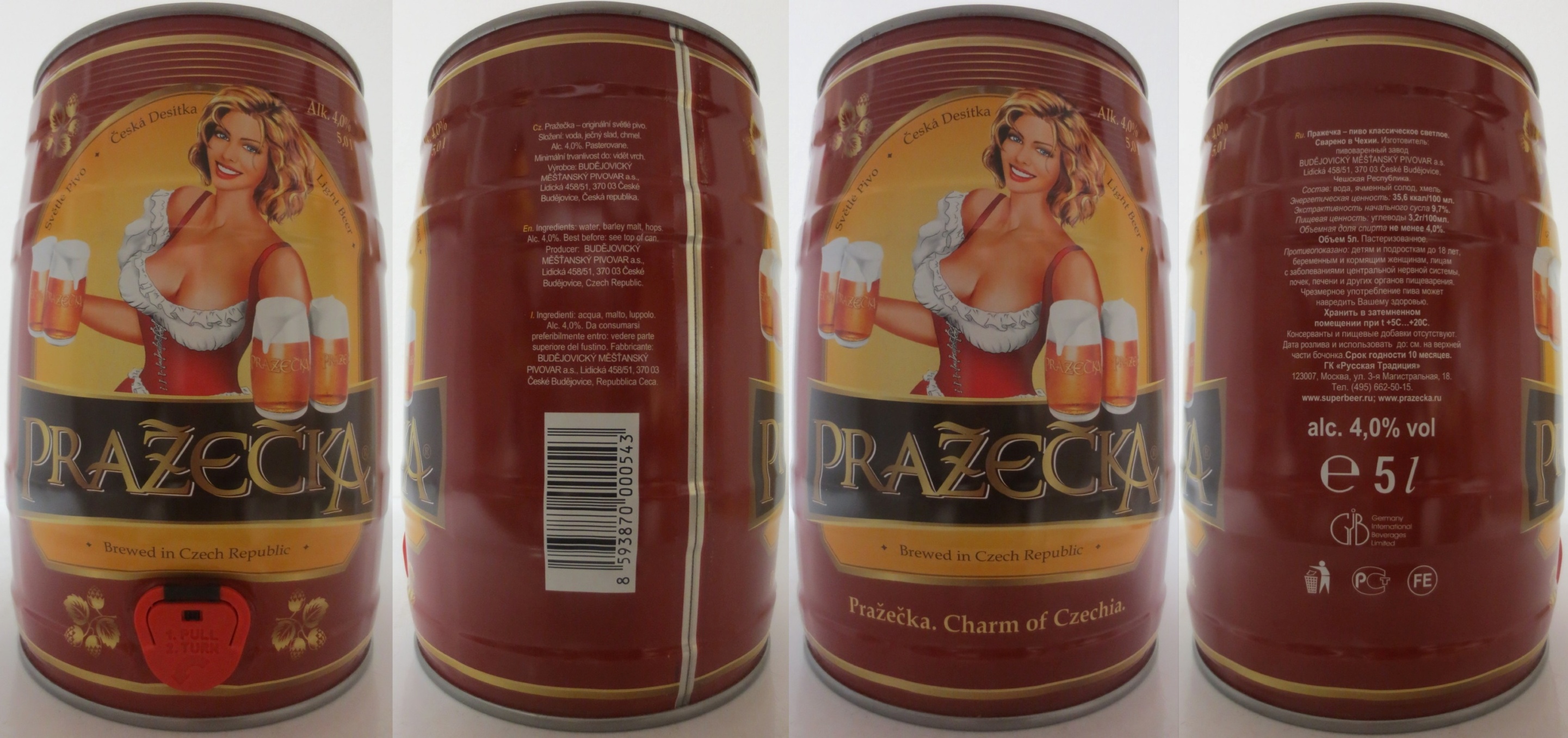 PRAŽEČKA Brewed in Czech Republic (5L) č.1