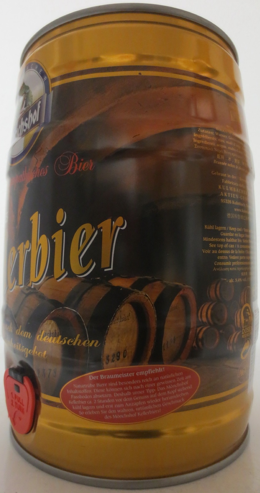 Mönchshof NATURTRÜBES Kellerbier (5L) Nr.1 