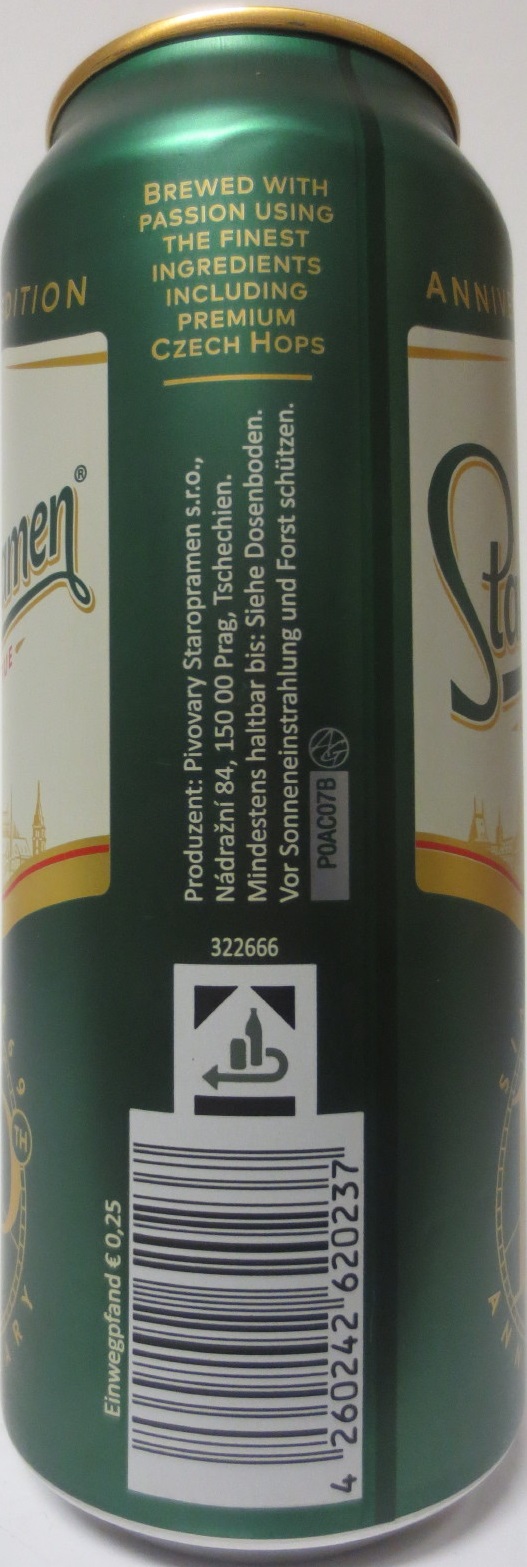 Staropramen EST. IN PRAGUE ANNIVERSARY EDITION 150 (50cl) (B/O)