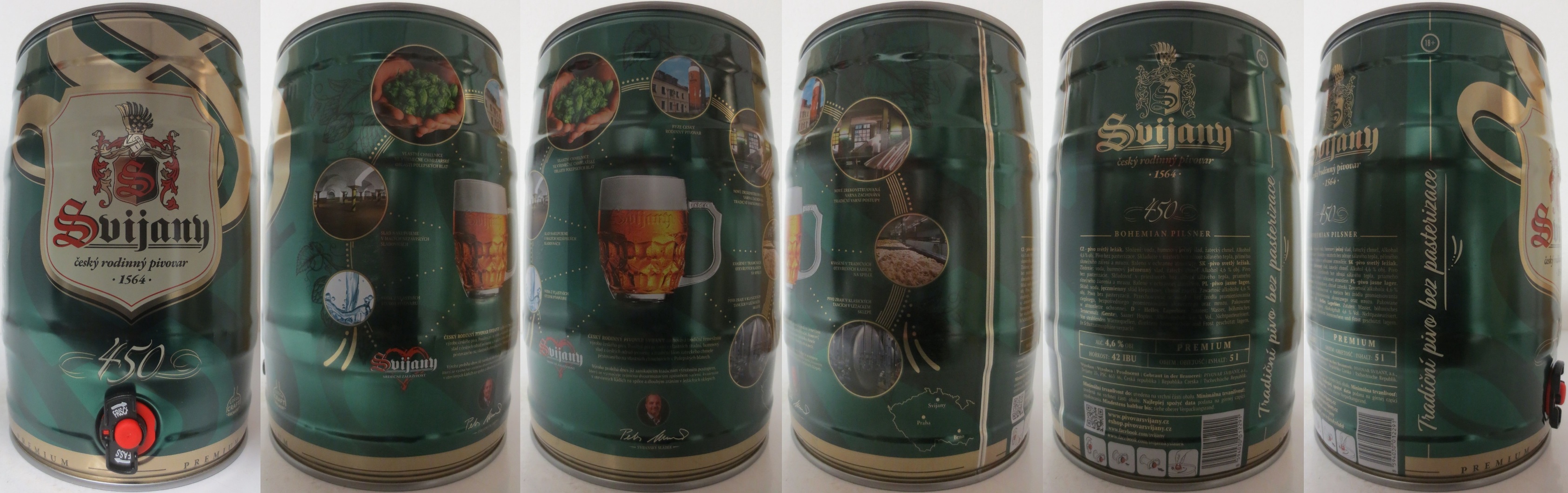 Svijany český rodinný pivovar .1564. 450 (5L) č.1