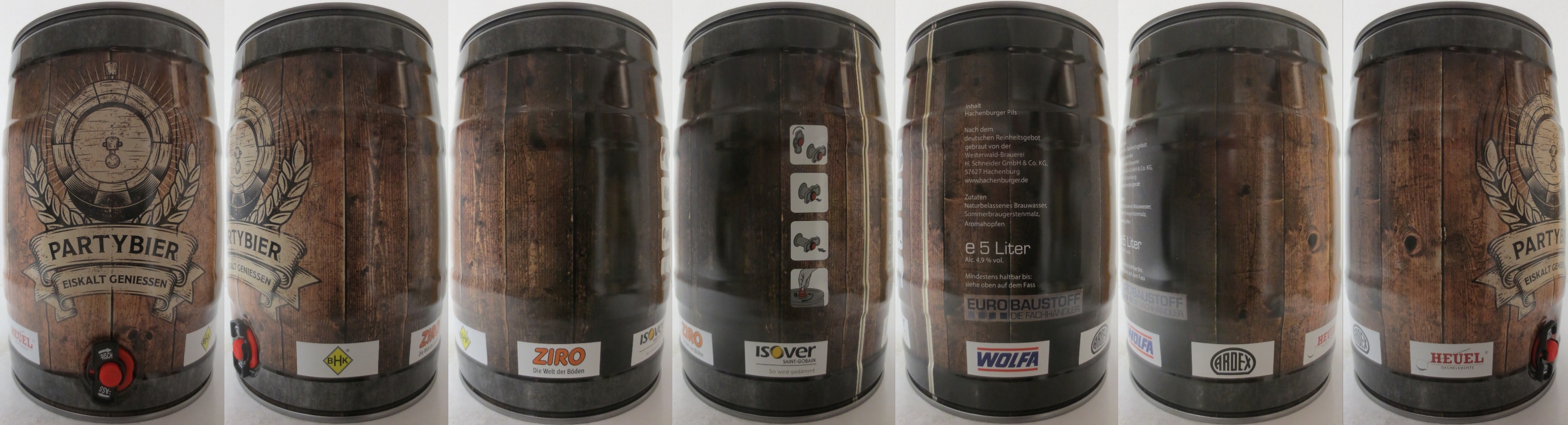 Hachenburger Pils PARTYBIER EISKALT GENIESSEN BHK (5L) Nr.1 