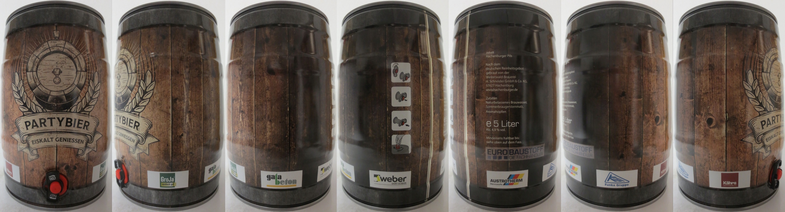 Hachenburger Pils PARTYBIER EISKALT GENIESSEN GroJa (5L) Nr.1 