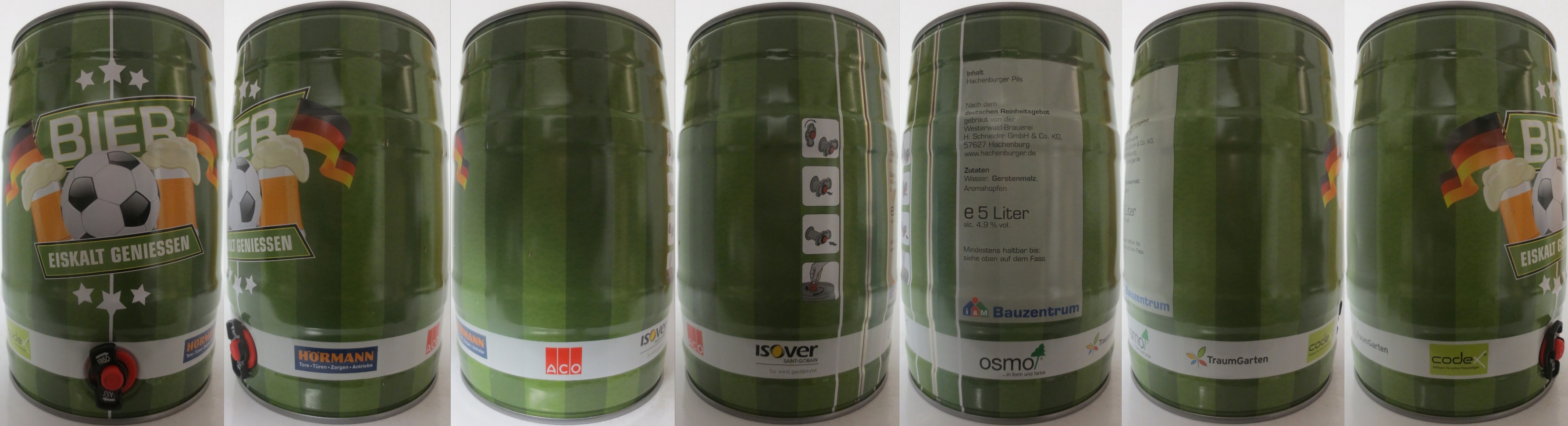 Hachenburger Pils BIER EISKALT GENIESSEN HÖRMANN (5L) Nr.1 