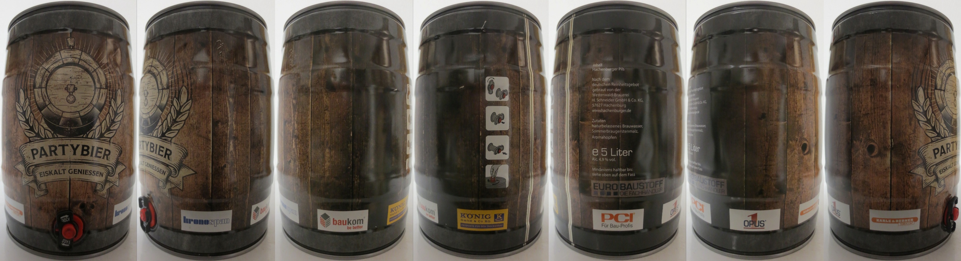 Hachenburger Pils PARTYBIER EISKALT GENIESSEN kronospan (5L) Nr.1