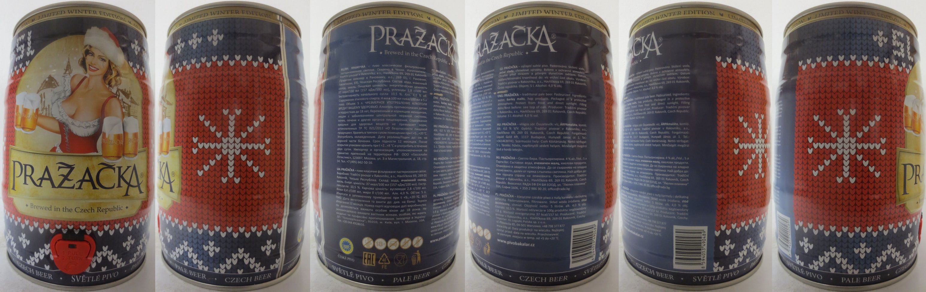 PRAŽAČKA Brewed in the Czech Republic (5L) č.5