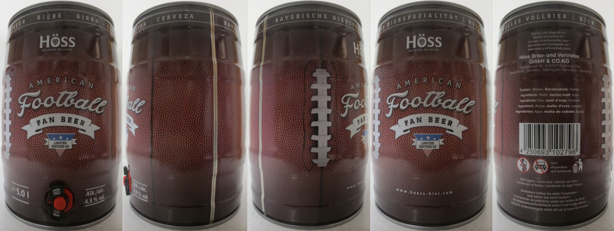 HÖSS AMERICAN Football FAN BEER (5L) Nr.1 