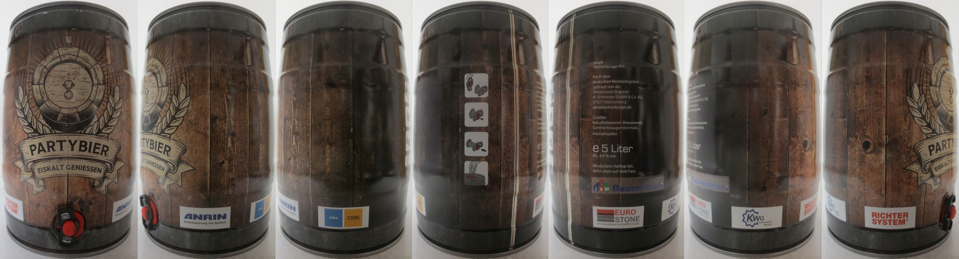 Hachenburger Pils PARTYBIER EISKALT GENIESSEN ANRIN (5L) Nr.1
