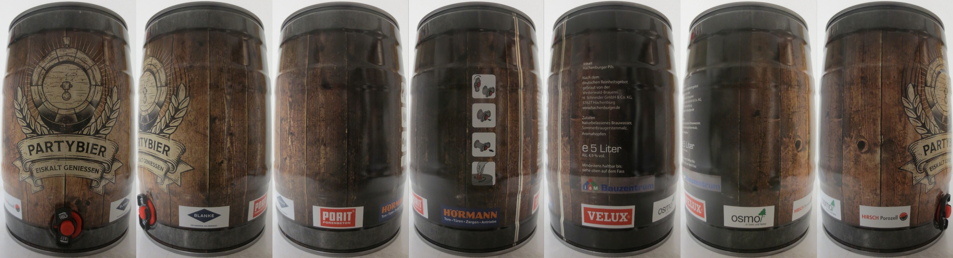 Hachenburger Pils PARTYBIER EISKALT GENIESSEN BLANKE (5L) Nr.1 