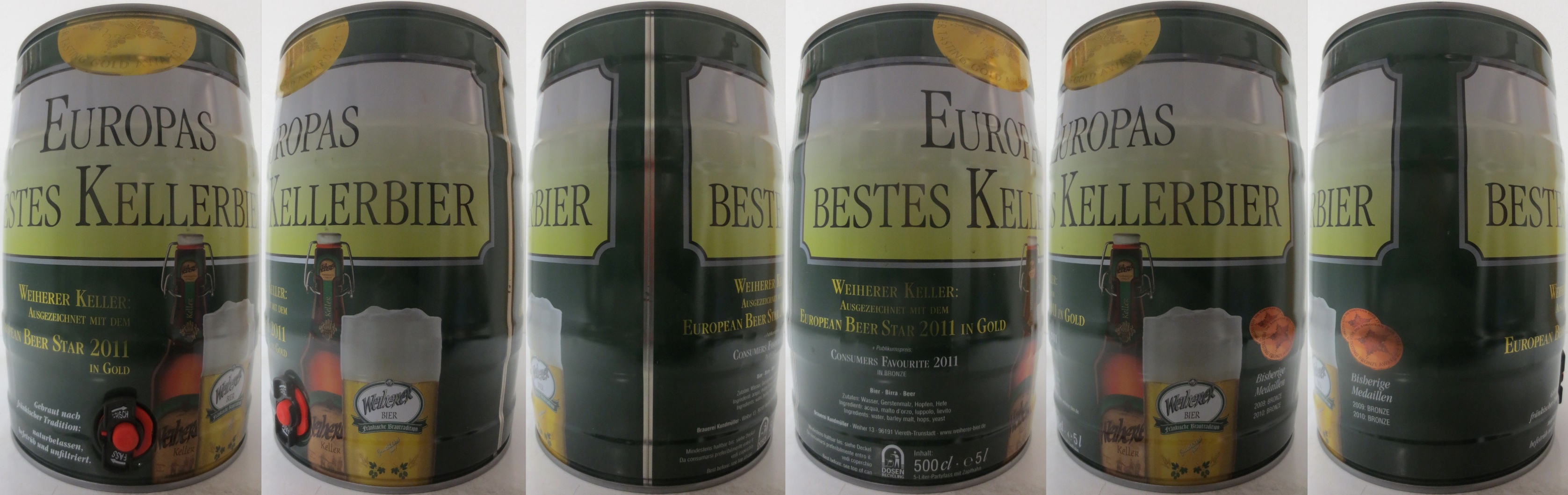 Weiherer BIER fränkische Brautradition EUROPAS BESTES KELLERBIER (5L) Nr.1