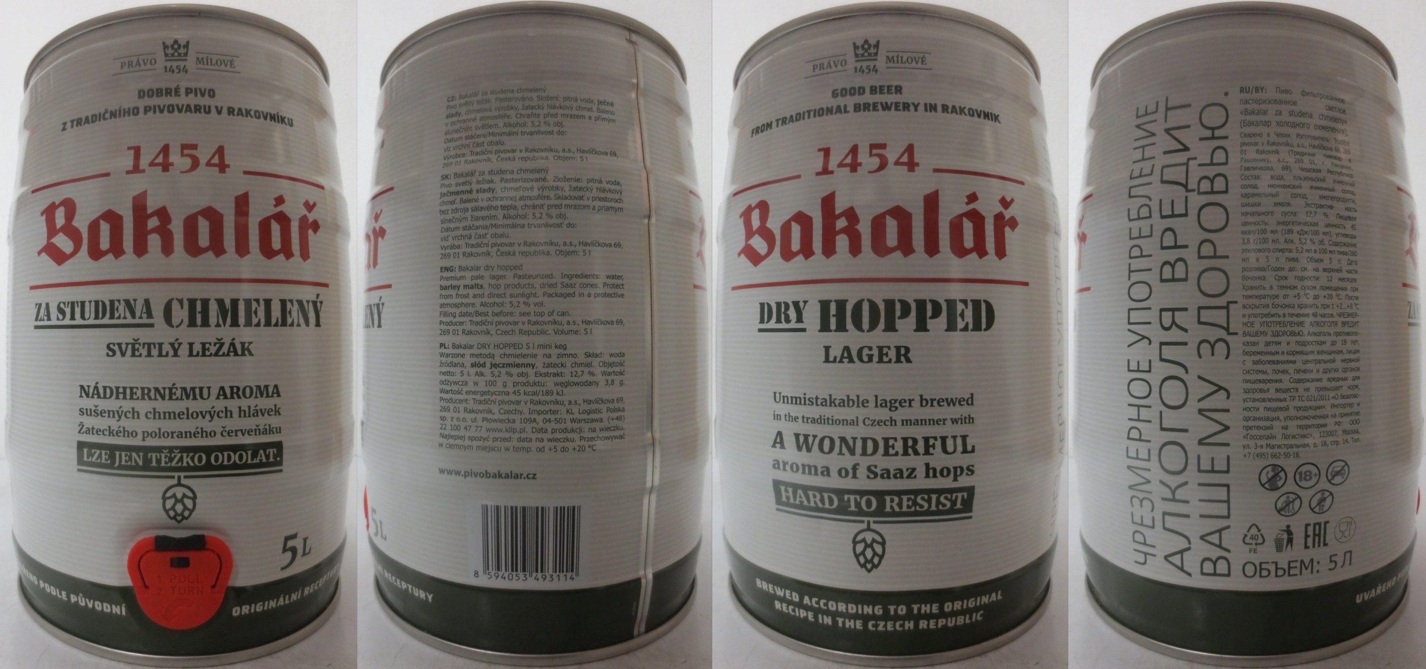 Bakalář ZA STUDENA CHMLENÝ SVĚTLÝ LEŽÁK (5L) č.1 