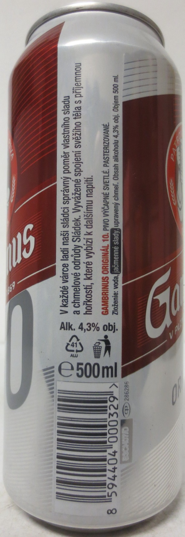 Gambrinus ORIGINÁL 10 (50cl) (B/O) č.2 (SK)