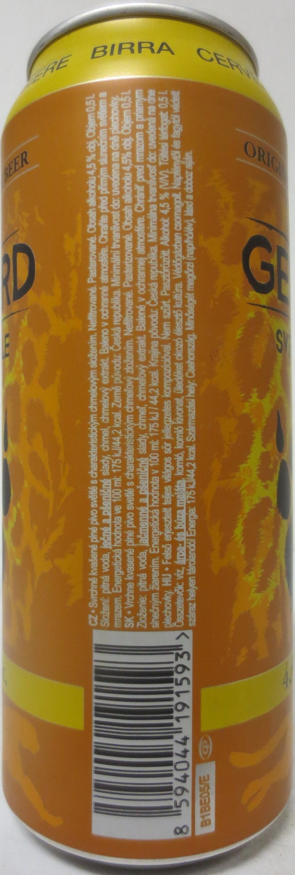 GEPARD SVĚTLÝ ALE 4,5% alc. (50cl) (B/O) 