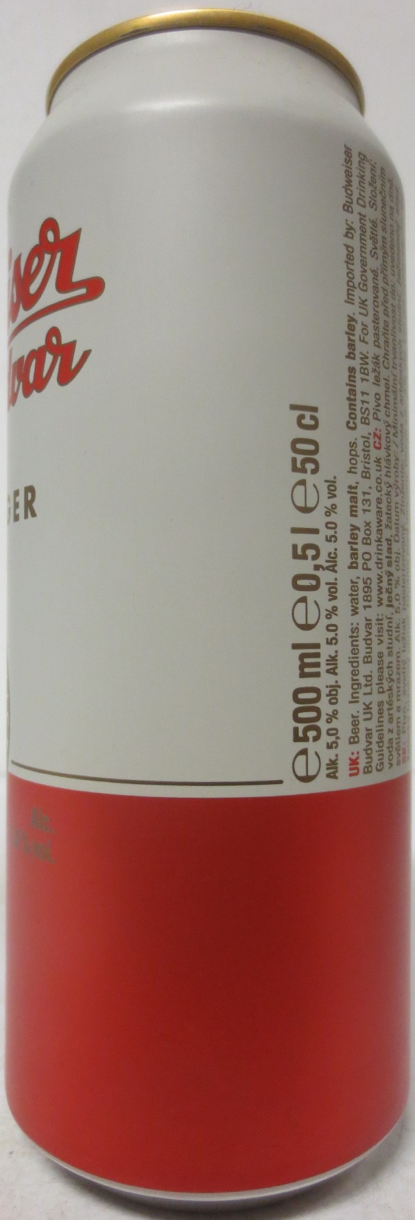 Budweiser Budvar ORIGINAL CZECH LAGER OWNED BY THE CZECH REPUBLIC (50cl) (B/O) č.1